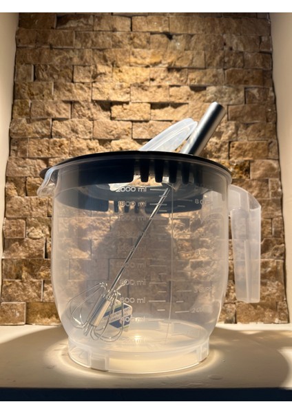 Kapaklı Mikser Blender Kabı Çırpıcı Hediyeli Sıçratmayan Çırpma Mikser Kabı Bpa Free Kaydırmaz Tabanlı Sert Plastik fiyatları