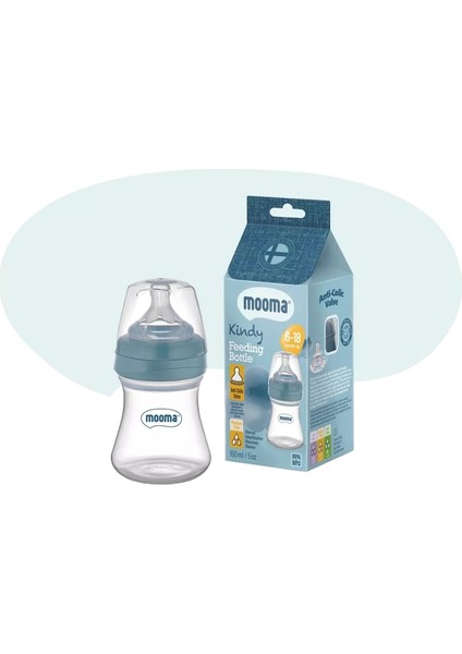 Biberon Anti Kolik Biberon 150 ml Kapaklı Biberon 6 - 18 Ay (Orta Akış)