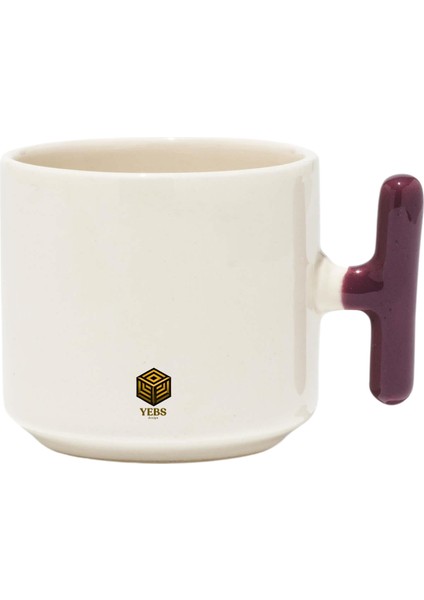, Kuromi Kupa Bardak ,Lila T Kulp Mug, Tasarımlı Seramik Bardak , Kişiselleştirilmiş Hediye