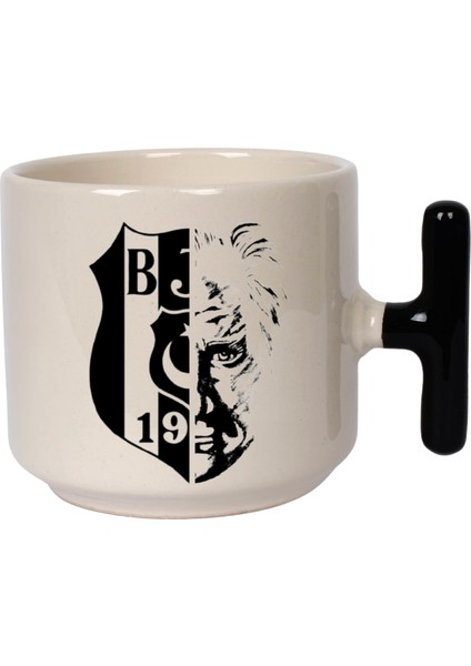 ,Tasarım Atatürk Ve Bjk Kupa Bardak ,Siyah T Kulp Mug, Özel Seramik Bardak , Kişiselleştirilmiş Hediye