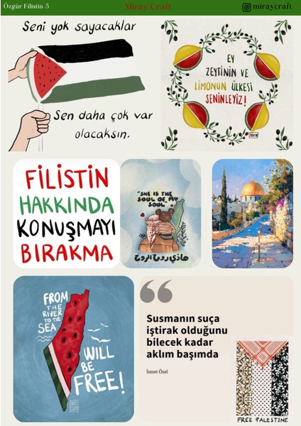 Filistin Temalı 12*17 cm Sticker