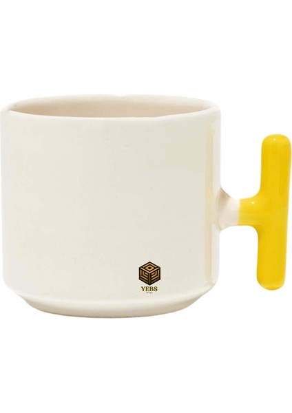 , Incinmişsin Yazı Tasarımlı Kupa Bardak ,Sarı T Kulp Mug, Seramik Bardak , Kişiselleştirilmiş Hediye