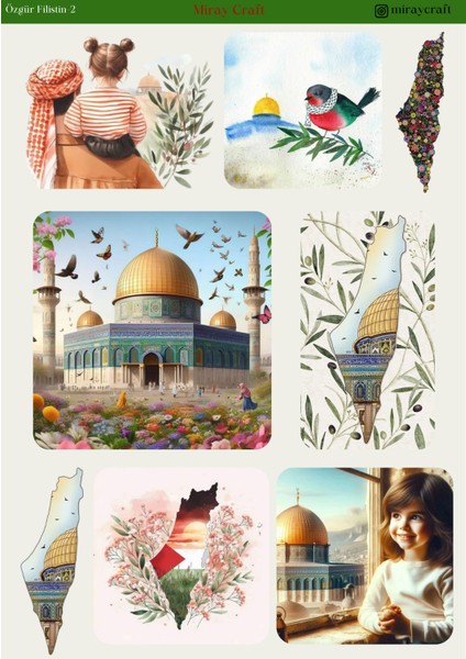 Filistin Temalı 12*17 cm Sticker