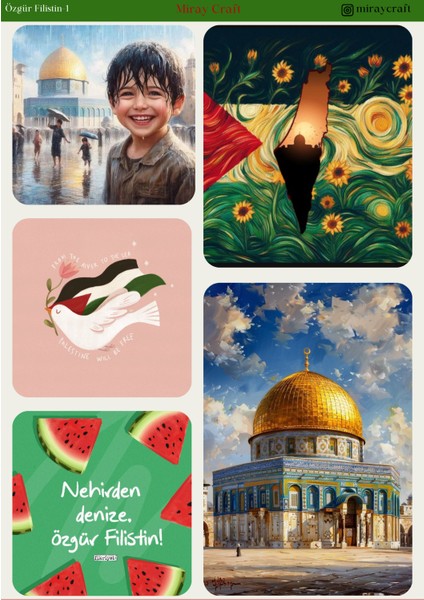 Filistin Temalı 12*17 cm Sticker