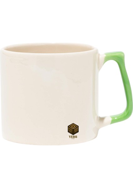 , Bang Yazılı Kovboy Kaktüs Kupa Bardak ,Lila Kulp Mug, Tasarımlı Seramik Bardak , Kişiselleştirilmiş Hediye
