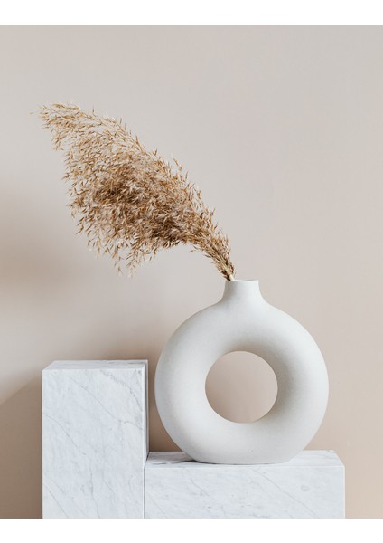 Beton Donut Vazo | El Yapımı Modern Dekoratif Obje