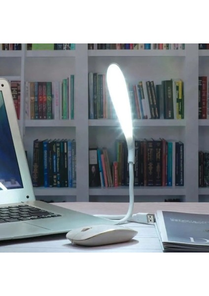 USB Girişli 14 Ledli 3 Kademeli Dokunmatik Masa/kitap Okuma Lambası Ledi Beyaz