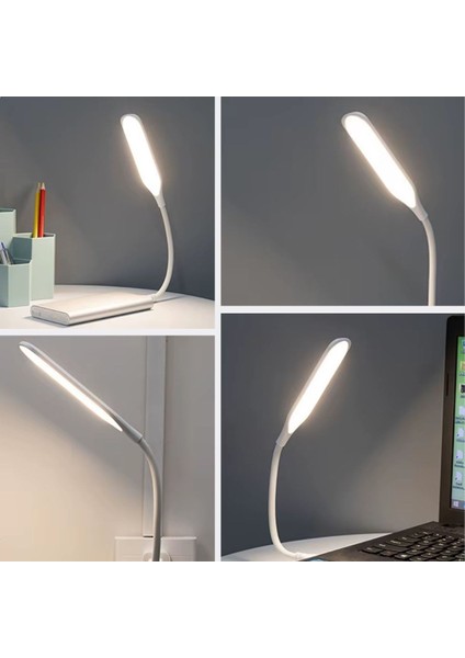 USB Girişli 14 Ledli 3 Kademeli Dokunmatik Masa/kitap Okuma Lambası Ledi Beyaz