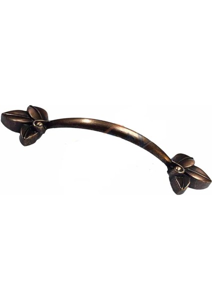 Dekoratif Zamak Yaprak Kulp - 96MM, Eskitme, 100 Adet