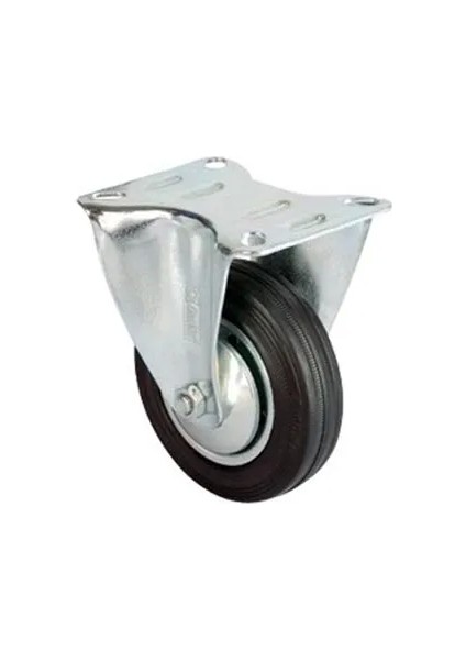 Servis Tekeri - Tablalı Siyah Sabit - Çap 100 mm