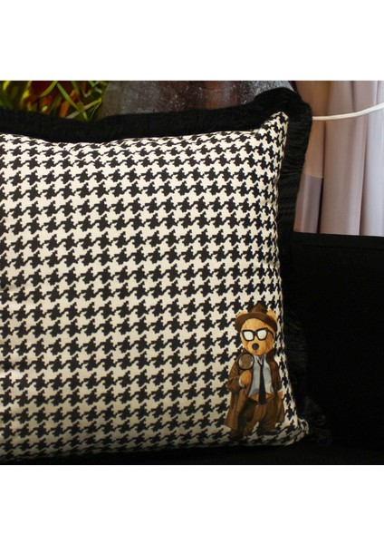 Müfettiş Teddy 2 Yastık/kırlent (Dolgu Boncuk Elyaf Uluslararası Yıkama ve Solmama Sertifikası)