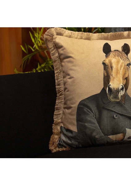 Mr. Horse Kadife Yastık/kırlent (Dolgu Boncuk Elyaf Uluslararası Yıkama ve Solmama Sertifikası) fırsatları