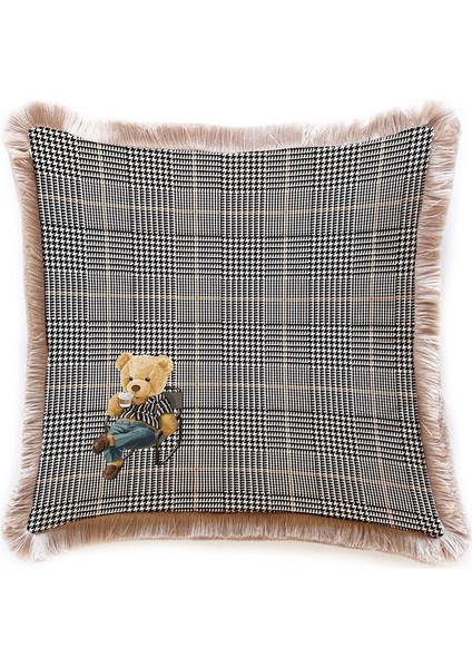 Picniker Teddy 3 Kadife Yastık/kırlent (Dolgu Boncuk Elyaf, Ulusl. Yıkama ve Solmama Sertifikası)
