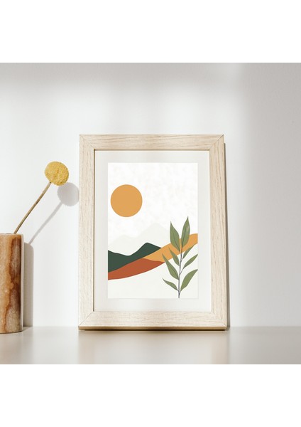 Modern Minimalist Gün Batımı Manzaralı Dijital Poster - Boho Stil Duvar Sanatı fiyatları