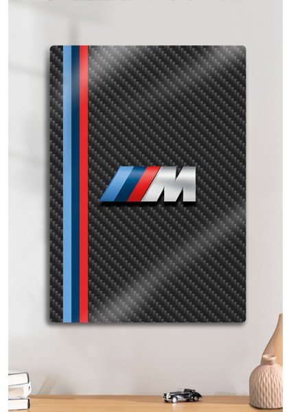 Metal 3D Baskı - M Performance, Carbon Temalı, Bmw Dekoratif Tablo fiyatları