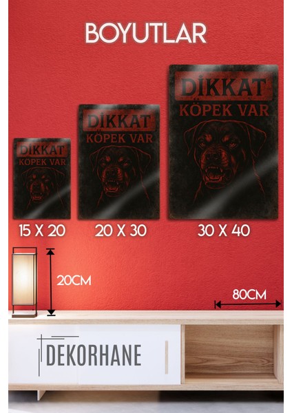 Dikkat Köpek Var - Uyarı Levhası, Tablo, Metal Paslanmaz Baskı fırsatları