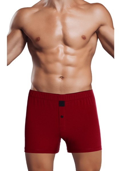 Jersey Penye-Örme Erkek Boxer Bordo