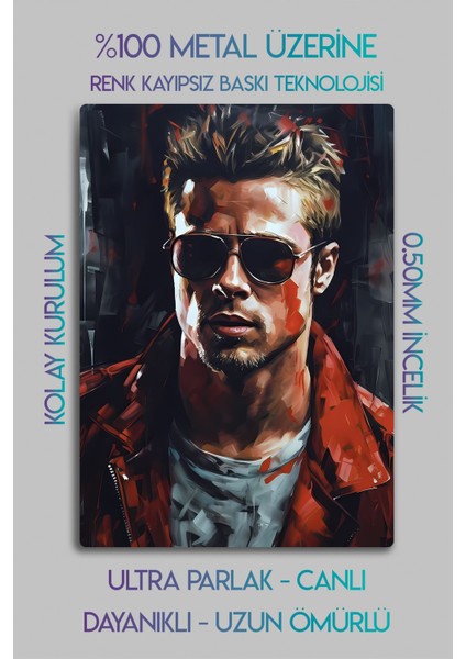 Metal Baskı - Fight Club, Dövüş Kulübü, Tyler Durden, Dekoratif Tablo fiyatları