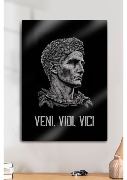 Metal Baskı - Veni Vidi Vici, Motivasyon Mitolojik Heykel Dekoratif Tablo