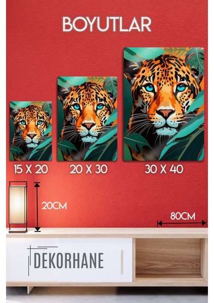 Metal Tablo 3'lü Set, Doğal Hayvanlar, Kuş, Kaplan, Papağan, Egzotik Dekoratif fırsatları