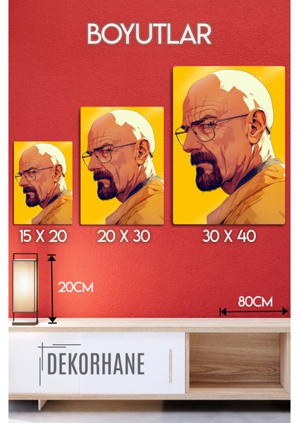 Metal Baskı - Heisenberg Walter White, Breaking Bad, Dekoratif Tablo fırsatları