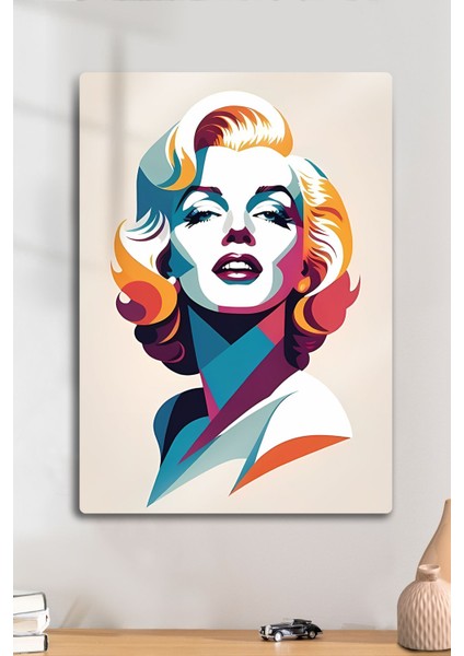 Metal Baskı - Marilyn Monroe Dekoratif Tablo, Canlı, Parlak