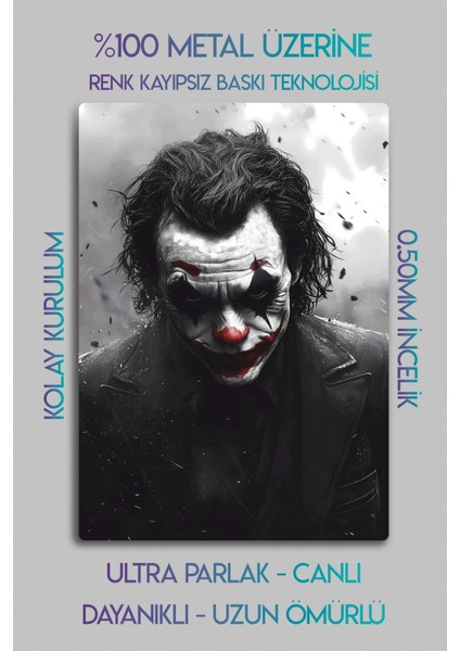 Metal Baskı - Dekoratif Joker Tablo