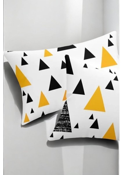 2li Yastık Kılıfı 50X70 cm Amor Siyah-Sarı fiyatları