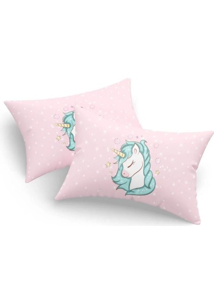 2li Yastık Kılıfı Mystic Unicorn Pembe