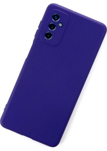 Samsung Galaxy M52 5g Kılıf Nano Içi Kadife Silikon - Mor Nrmsa