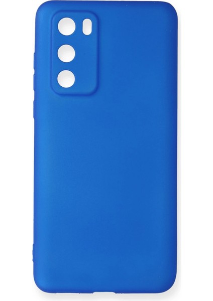 Huawei P40 Kılıf First Silikon - Mavi Nrmsa