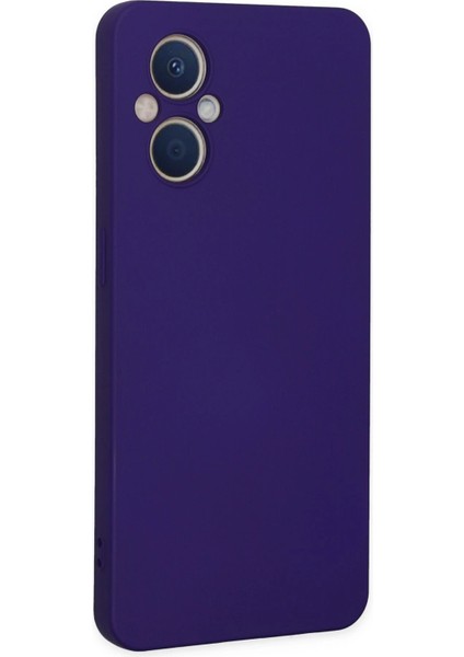 Reno 7 Lite Kılıf Nano Içi Kadife Silikon - Mor Nrmsa