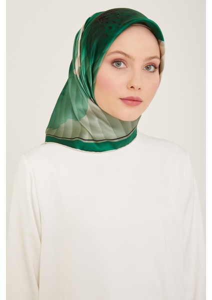 İpek Eşarp Nostalji - 9100-85 Zümrüt Twill