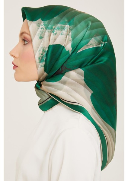 İpek Eşarp Nostalji - 9100-85 Zümrüt Twill