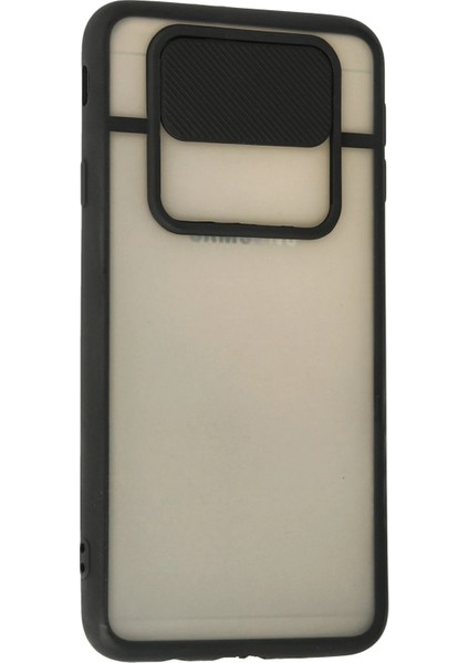 Samsung Galaxy J7 Prime Kılıf Palm Buzlu Kamera Sürgülü Silikon - Siyah Nrmsa