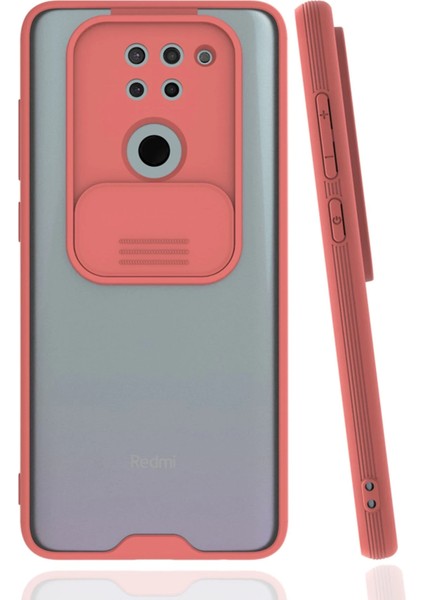 Xiaomi Redmi Note 9 Kılıf Platin Kamera Koruma Silikon - Pembe Nrmsa