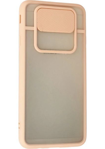 Samsung Galaxy J7 Prime Kılıf Palm Buzlu Kamera Sürgülü Silikon - Pembe Nrmsa
