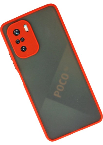 Xiaomi Poco F3 Kılıf Montreal Silikon Kapak - Kırmızı Nrmsa