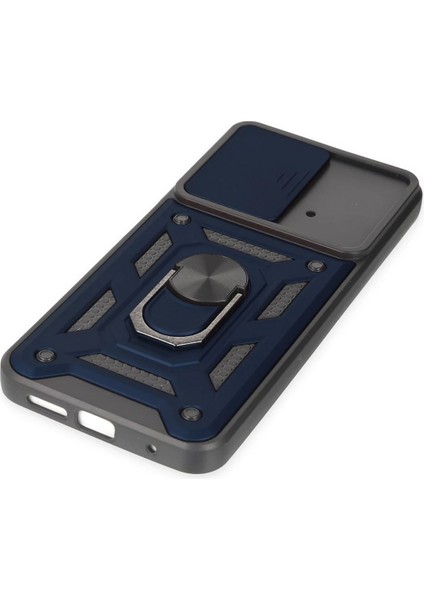 Xiaomi Poco M4 Pro 4g Kılıf Pars Lens Yüzüklü Silikon - Lacivert Nrmsa