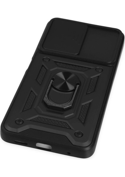 Xiaomi Poco X3 Gt Kılıf Pars Lens Yüzüklü Silikon - Siyah Nrmsa