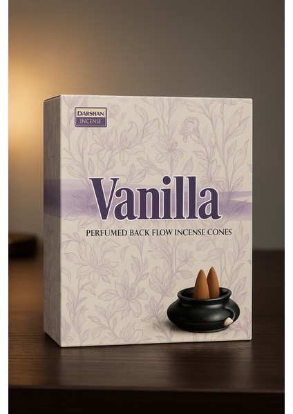 Vanilyalı Geri Akış Tütsü – 10'lu Paket | Vanilla Parfumed Backflow Incense Cones | Aromaterapi ve Meditasyon Için