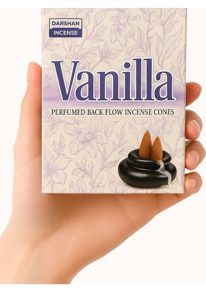 Vanilyalı Geri Akış Tütsü – 10'lu Paket | Vanilla Parfumed Backflow Incense Cones | Aromaterapi ve Meditasyon Için indirimleri