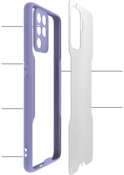 Reno 5 Lite Kılıf Platin Silikon - Sarı Nrmsa