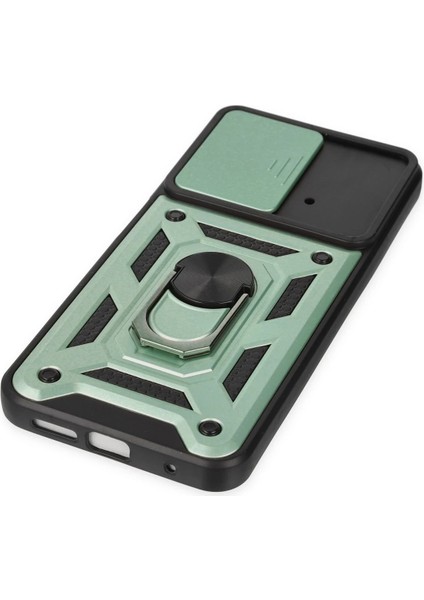 Xiaomi Poco M4 Pro 4g Kılıf Pars Lens Yüzüklü Silikon - Yeşil Nrmsa