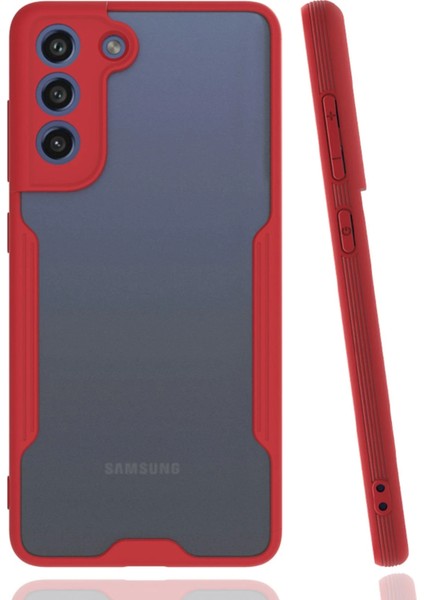 Samsung Galaxy S21 Fe Kılıf Platin Silikon - Kırmızı Nrmsa