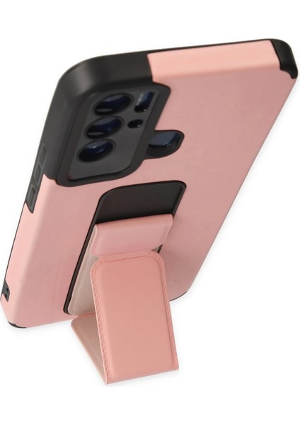 Tecno Pova Neo Kılıf Mega Standlı Silikon - Pudra Nrmsa