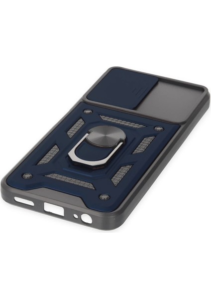 Vivo Y16 Kılıf Pars Lens Yüzüklü Silikon - Lacivert Nrmsa