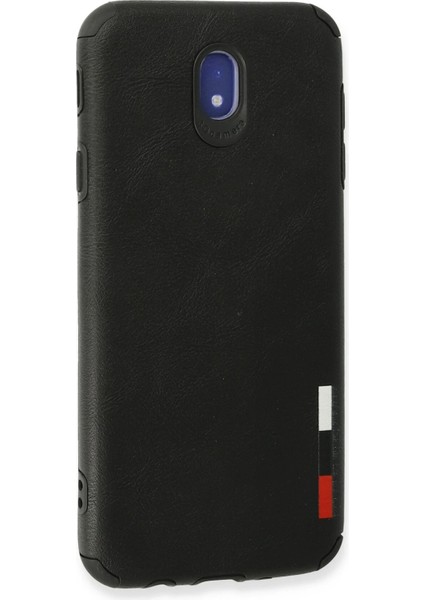 Samsung Galaxy J7 Pro / J730 Kılıf Loop Deri Silikon - Siyah Nrmsa