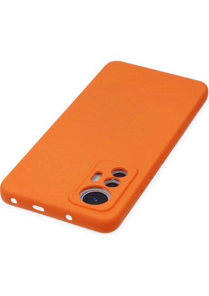 Xiaomi Mi 12 Lite Kılıf Nano Içi Kadife Silikon - Turuncu Nrmsa
