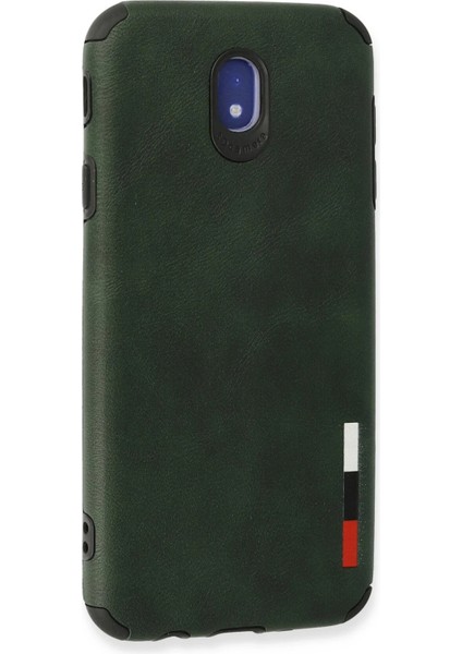 Samsung Galaxy J7 Pro / J730 Kılıf Loop Deri Silikon - Yeşil Nrmsa